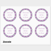 LILA ARGYLE KNIT 3" Ronde "Hand Made" Stickers (Vel)