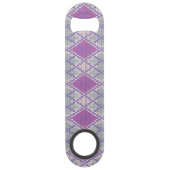 LILA ARGYLE KNIT Speed Fles Opener Flessenopener (Voorkant)