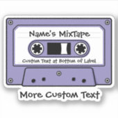 Lila audio-Cassettebandje Sticker (Voorkant)