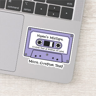 Lila audio-Cassettebandje Sticker