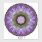 Lila avond Mandala Sticker (Vel)