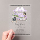 Lila Baby Bloom Douche Uitnodiging (Insitu (Draagbaar))