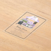 Lila Baby Bloom Douche Uitnodiging (Laagn)