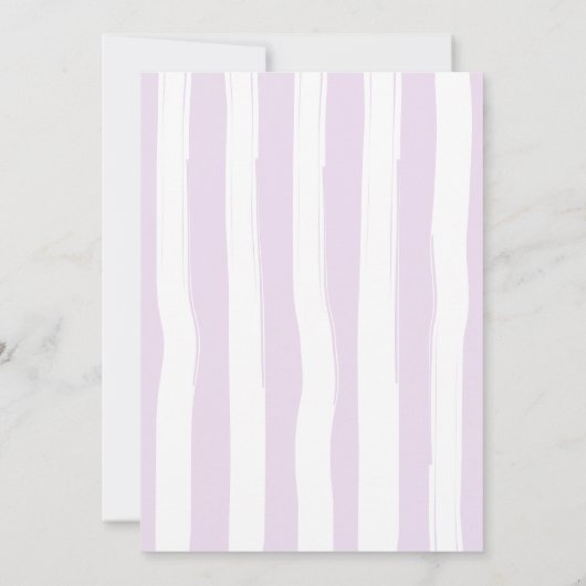 Lila Baby Bloom Douche Uitnodiging (Achterkant)