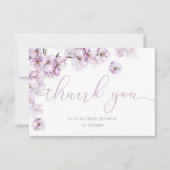 Lila baby in bloom Cherry Blossom bedankt Kaart (Voorkant)