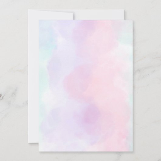 Lila Baby shower Kaart (Achterkant)