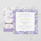 Lila ~ baby shower tuin kaart (Voorkant / Achterkant)