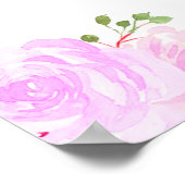 Lila Baby shower Welkomstteken Poster (Hoek)