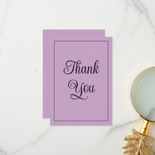 Lila Bedankkaart (Voorkant / Achterkant in situ)