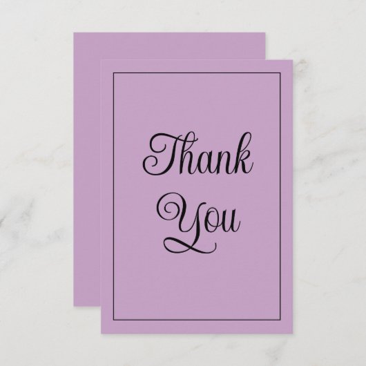 Lila Bedankkaart (Voorkant / Achterkant)