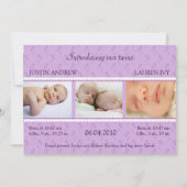 Lila bekendmaking van Pearl Twins Aankondiging (Voorkant)