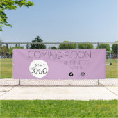 Lila binnenkort verkrijgbaar Logo - Grote Spandoek (Insitu)