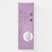 Lila binnenkort verkrijgbaar Logo - Grote Spandoek (Verticaal)