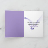 Lila Birthday Bouquet in Sneaker Kaart (Binnen)