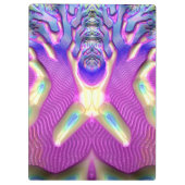 LILA ~ BIZARRE 3D! ~ Blue Yellow Pink origineel ~ Klembord (Achterkant)