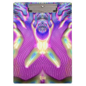 LILA ~ BIZARRE 3D! ~ Blue Yellow Pink origineel ~ Klembord (Voorkant)