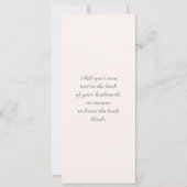 Lila Bladwijzer van Dusty Blue Floral Quinceañera Kaart (Achterkant)