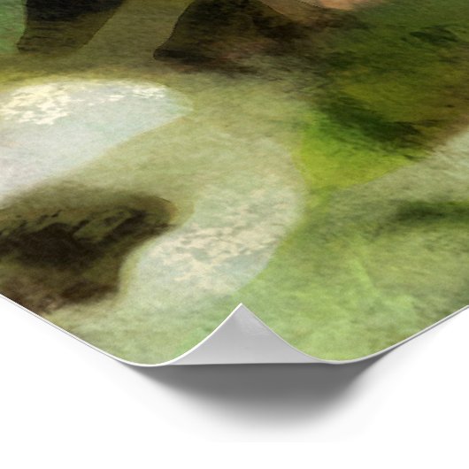 Lila blauw Anemone Coronaria Wilde Bloem Schildere Poster (Hoek)