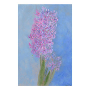 Lila blauwe hyacinth foto afdruk