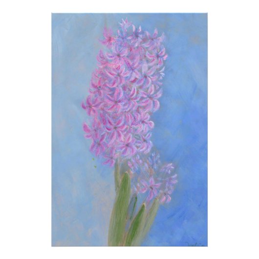 Lila blauwe hyacinth foto afdruk (Voorkant)