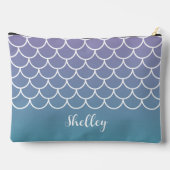 Lila Blauwgroen Gradiënt Zeemeermin Fishscale Etui (Achterkant)