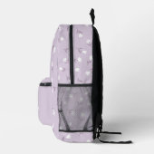 Lila bloei bedrukte rugzak (Rechts)