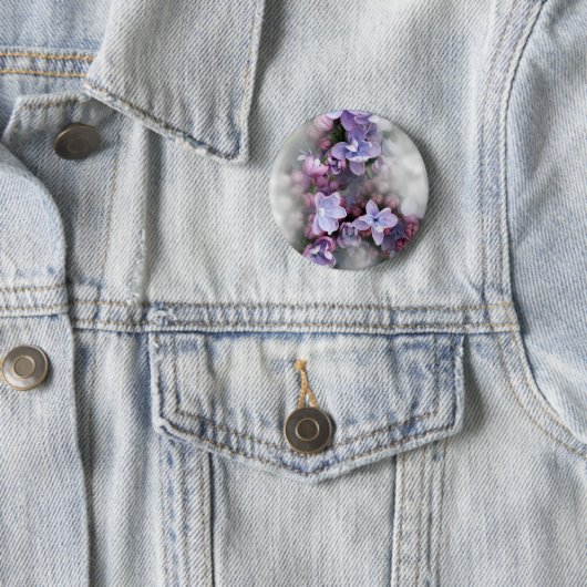 Lila bloei ronde button 5,7 cm (In situ)