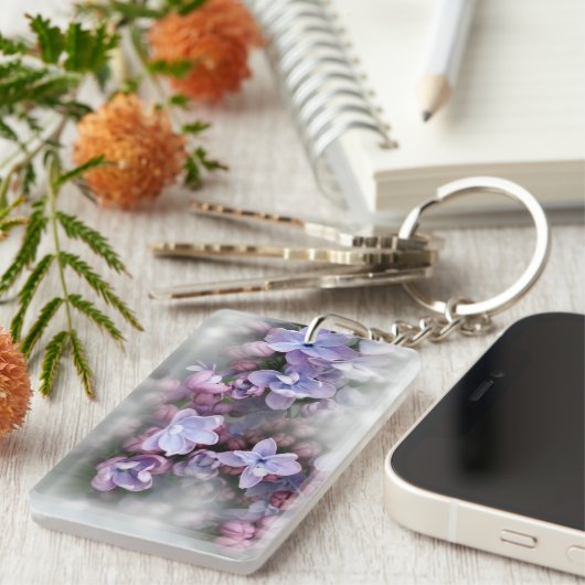 Lila bloei sleutelhanger (Voorkant Rechts)