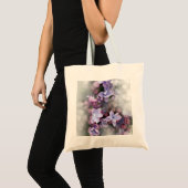 Lila bloei tote bag (Voorkant (product))
