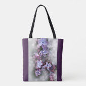 Lila bloei tote bag (Achterkant)