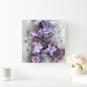 Lila bloei vierkante klok (Huis)