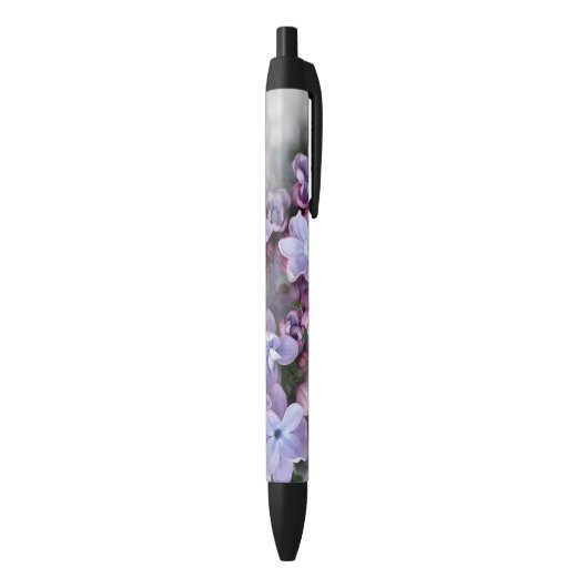 Lila bloei zwarte inkt pen (Achterkant (Verticaal))