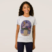 Lila bloeipot t-shirt (Voorkant volledig)