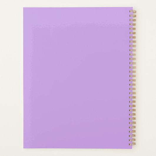 Lila bloem botanische Paarse groene flora Planner (Achterkant)