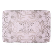 lila, bloem, fantasie, elegant, patroon, subtiel, badmat (Voorkant)