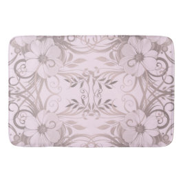 lila, bloem, fantasie, elegant, patroon, subtiel, badmat