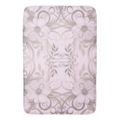 lila, bloem, fantasie, elegant, patroon, subtiel, badmat (Voorkant Verticaal)