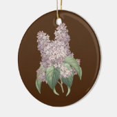 Lila bloem keramisch ornament (Links)