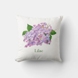 lila bloem paarse waterverf botanisch kussen