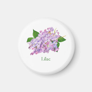 lila bloem paarse waterverf botanisch magneet