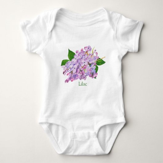 lila bloem paarse waterverf T-shirt (Voorkant)