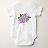 lila bloem paarse waterverf T-shirt (Achterkant)