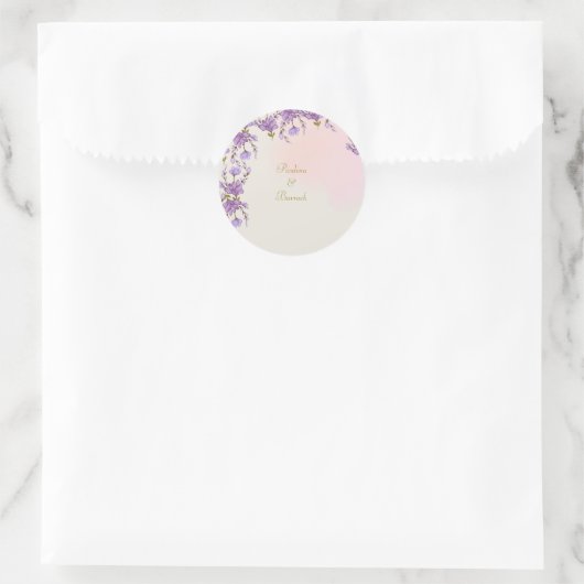 lila bloem sticker (Tas)