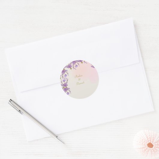 lila bloem sticker (Envelop)