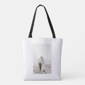  Lila bloem Tote Bag (Achterkant)