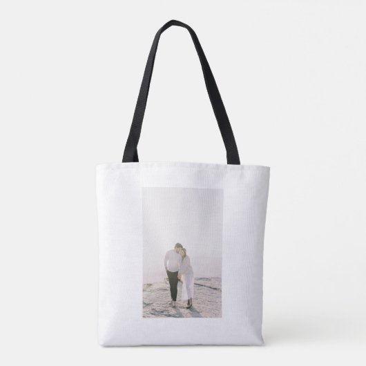  Lila bloem Tote Bag (Achterkant)