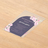Lila Bloemboog Zomer Bachelorette Party Acryl Uitnodigingen (Laagn)
