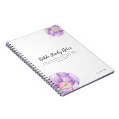 Lila bloemen Aangepaste Bijbelstudie Notitieboek (Rechterzijde)