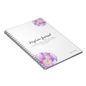 Lila bloemen Aangepaste Scriptjournaal Notitieboek (Rechterzijde)