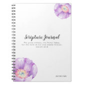 Lila bloemen Aangepaste Scriptjournaal Notitieboek (Voorkant)
